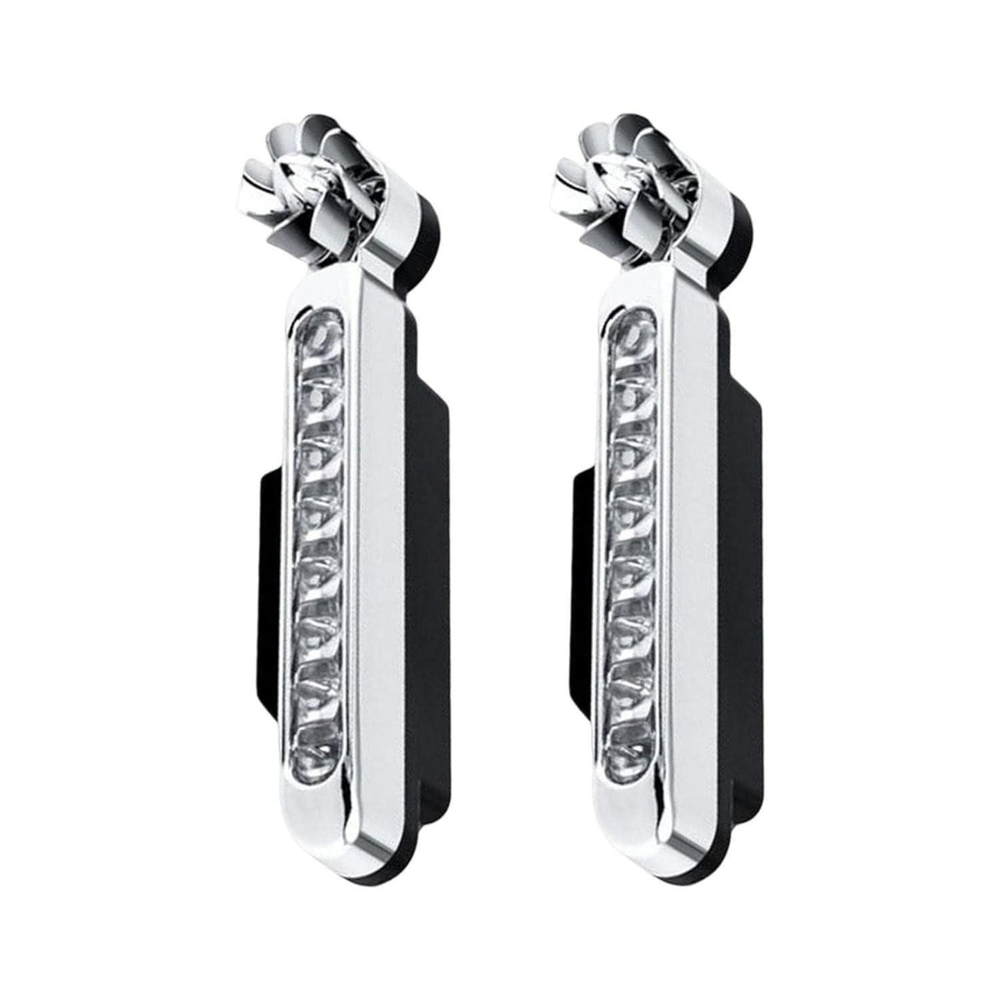 2 Pieces Car Wind Powered Light Abs Daytime Running Light for Cars Auto White