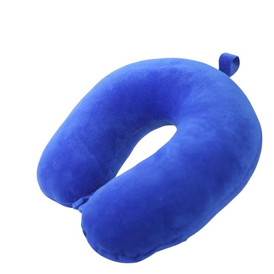 Neck Pillow for Travel and Car, Essential Neck Support, Pain Relief, Perfect for Flights and Driving Car Cushion Comfort Travel Accessories, Air Pillow, Neck Rest, Blue